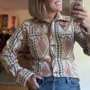 Vintage Rockmount Ranch Wear Size Small Geometric Cowgirl SOFT Button-Up Shirt